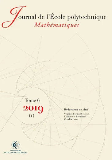 Tome 6, volume 1 - 2019 - Journal de l'École polytechnique