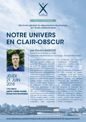 Colloquium de David Langlois à l'École polytechnique