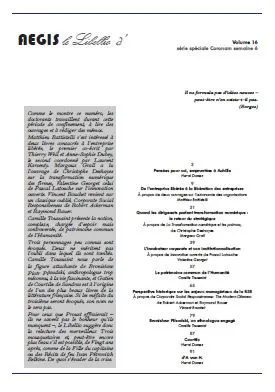 Numéros spéciaux du Libellio, série Coronam.