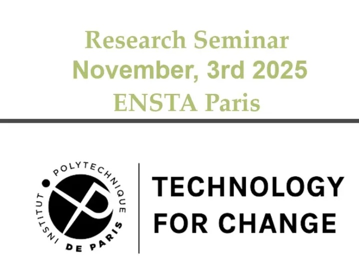 Research Seminar  November, 3rd 2025 ENSTA Paris 