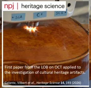 New publication in npj Heritage Science, first paper from the LOB on OCT applied to the investigation of cultural heritage artifacts. 