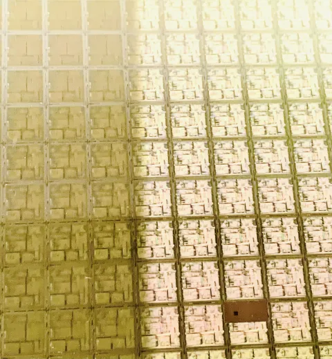Juin 2021 : disque de silicium, ou "wafer"